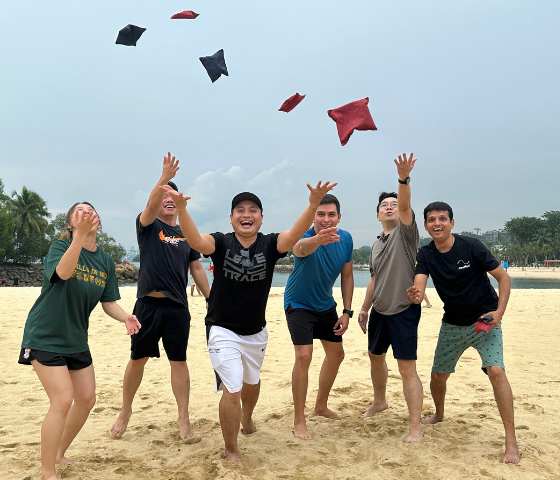 olympics style games on the beach